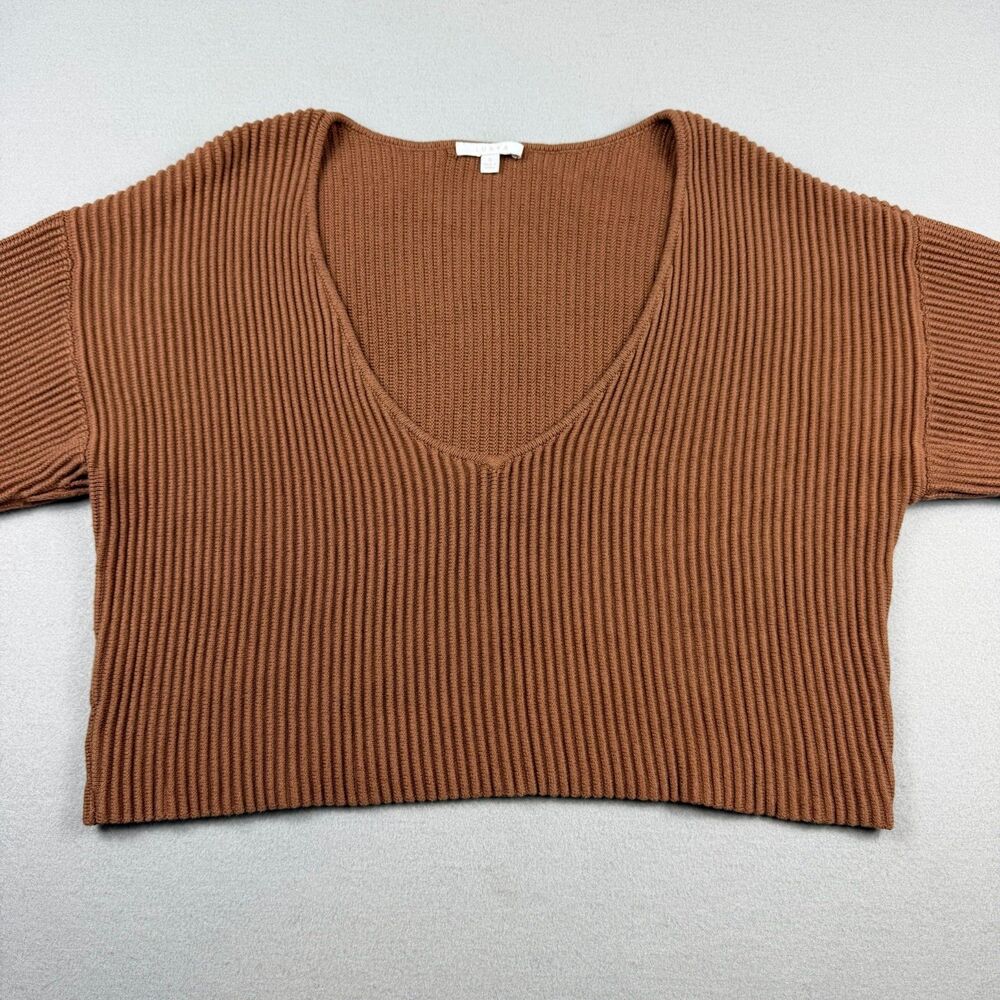 Lunya Cozy Cotton Silk Reversible Pullover Sweater S Dusty Rose Tan Lounge - Picture 2 of 10